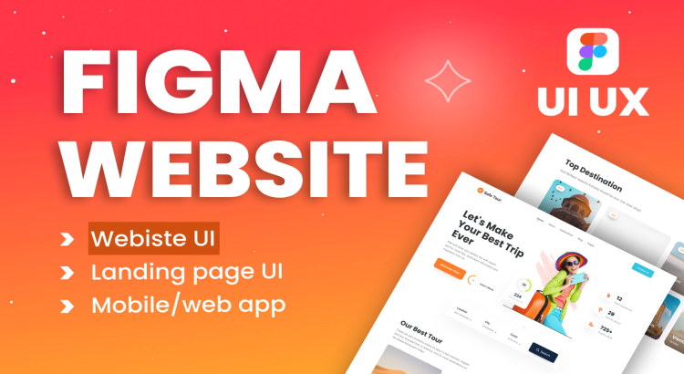 Eu farei o Design do site Figma, a landing page Figma, o mockup do site